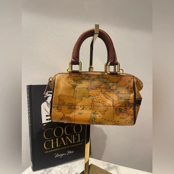 ALVIERO MARTINI Prima Classe Mini Boston Map Bag - Picture 6 of 6